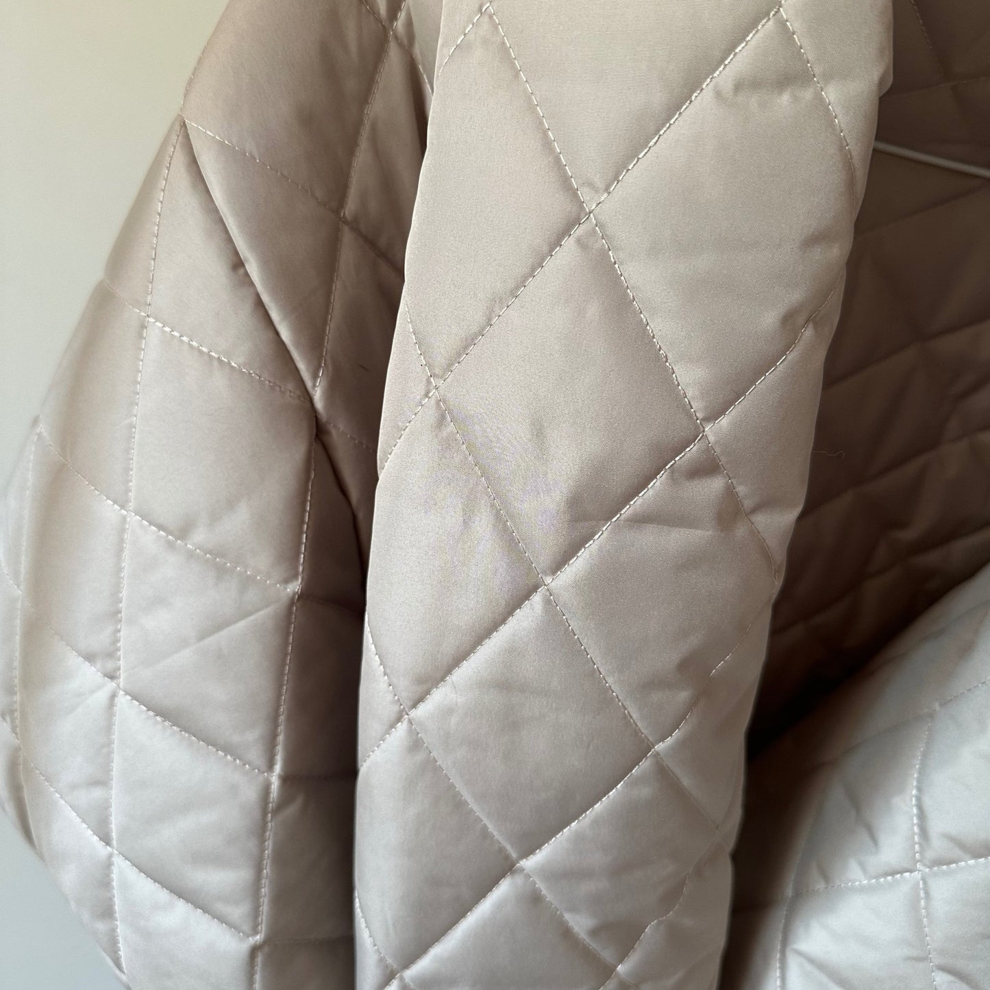 Beige Long Lagre Wide Scarf Puffer 25x80 inch with 2 pocket and Belt. Cape around shoulders wrap. Winter quilted shawl. Warm padded scarf. Down puffy scarves. - My Love Cape