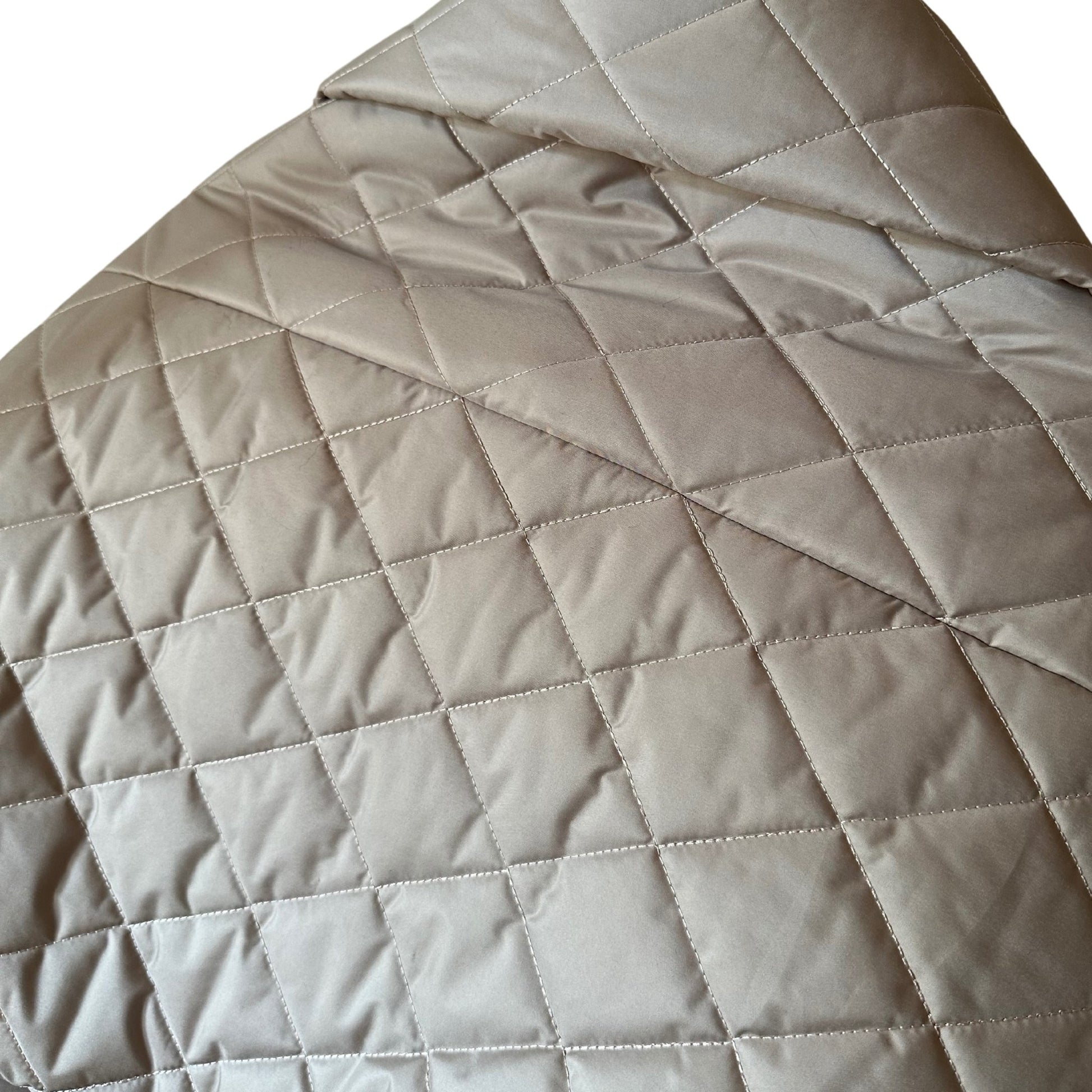 Beige Long Lagre Wide Scarf Puffer 25x80 inch with 2 pocket and Belt. Cape around shoulders wrap. Winter quilted shawl. Warm padded scarf. Down puffy scarves. - My Love Cape