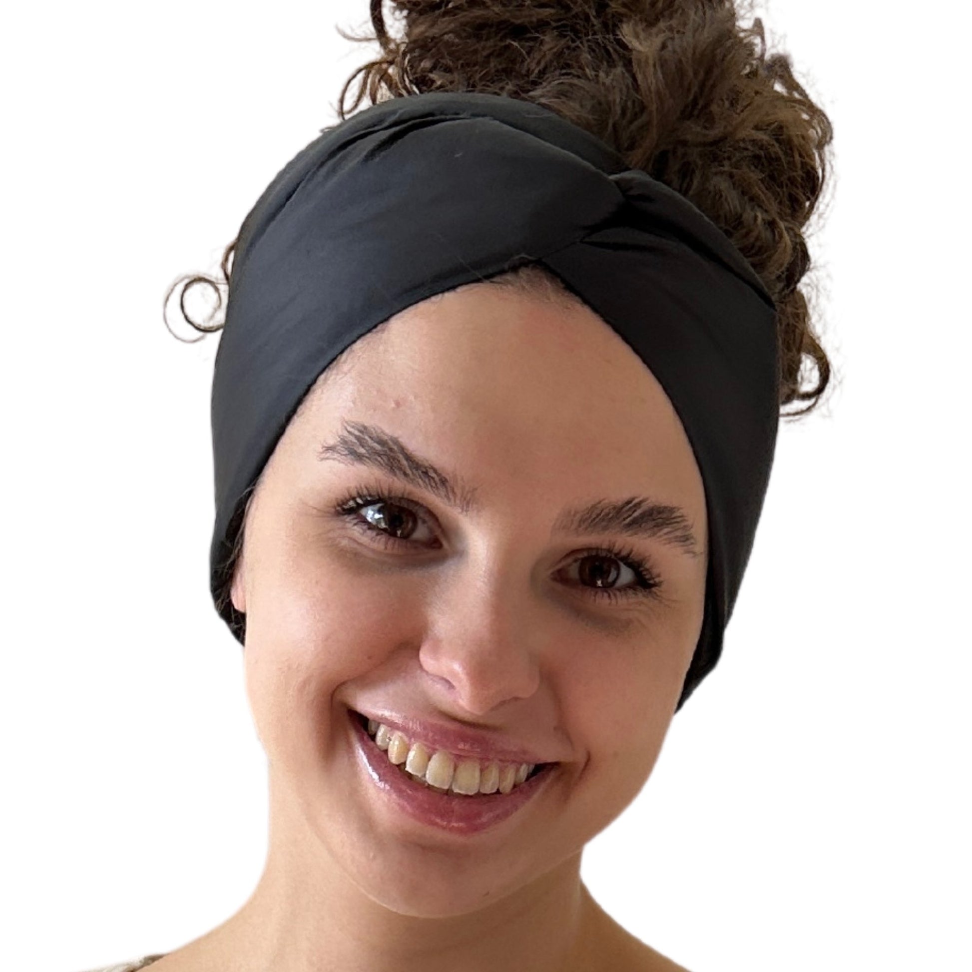 Black Puffer Headband Winter Turban Hair Band Accessories Warm Head Wraps for Women's - My Love Cape