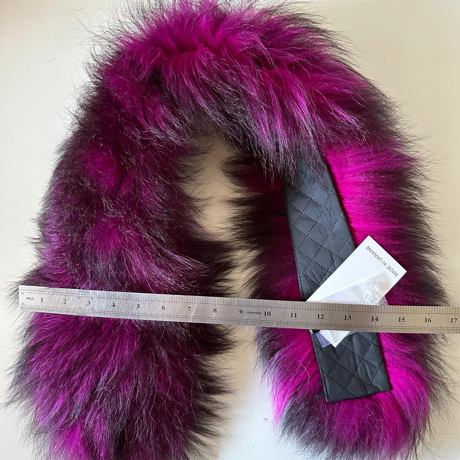 Cute Hot Pink Collar Fur fox for winter coat parka hood 75 cm - My Love Cape