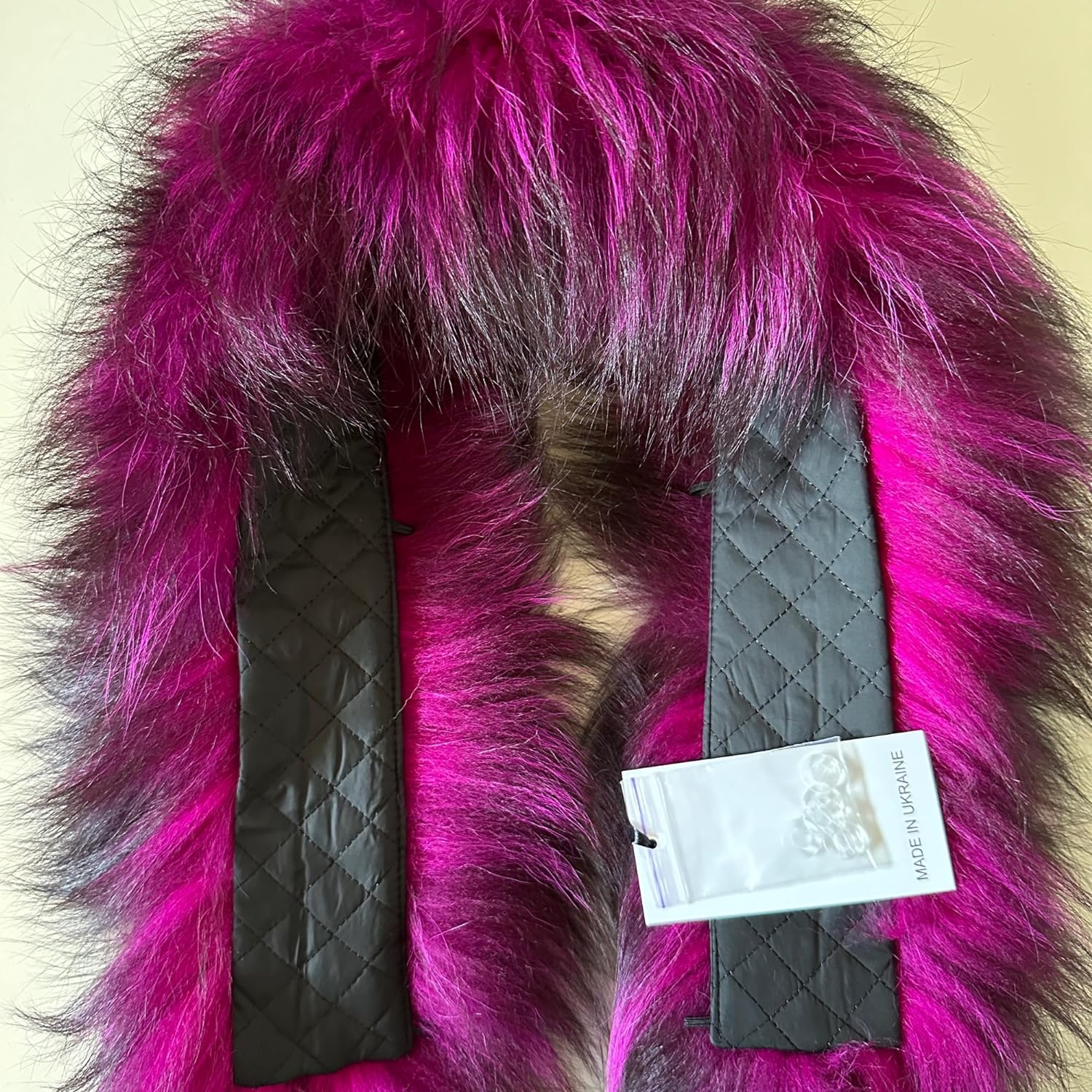 Cute Hot Pink Collar Fur fox for winter coat parka hood 75 cm - My Love Cape