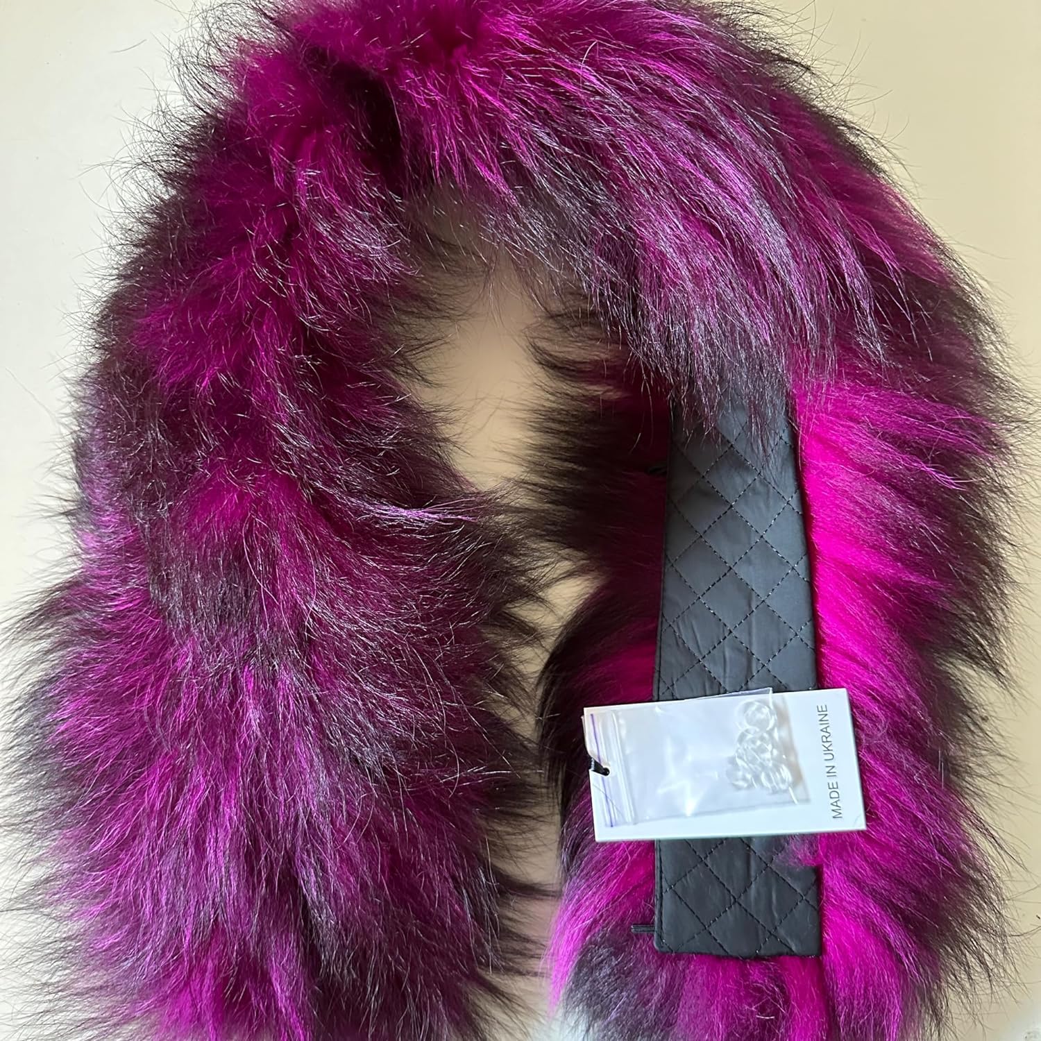 Cute Hot Pink Collar Fur fox for winter coat parka hood 75 cm - My Love Cape