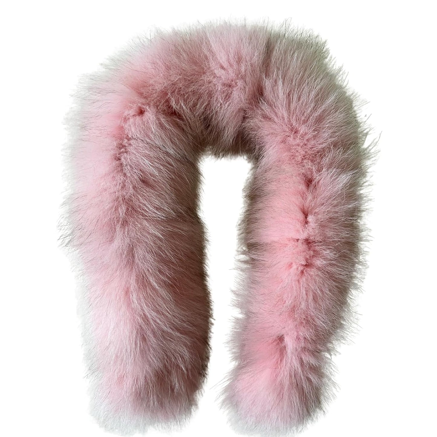 Cute Pink Trim Collar Fur fox for winter coat parka hood 75 cm - My Love Cape