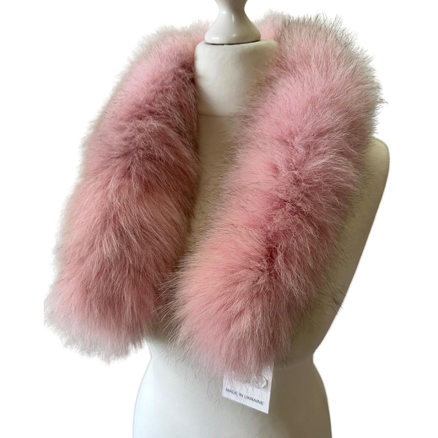 Cute Pink Trim Collar Fur fox for winter coat parka hood 75 cm - My Love Cape