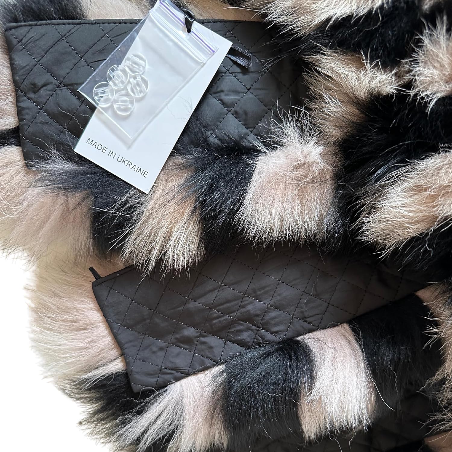 Fluffy Collar Black Beige Fur Fox for winter coat parka hood 75 cm Mens and Womens - My Love Cape