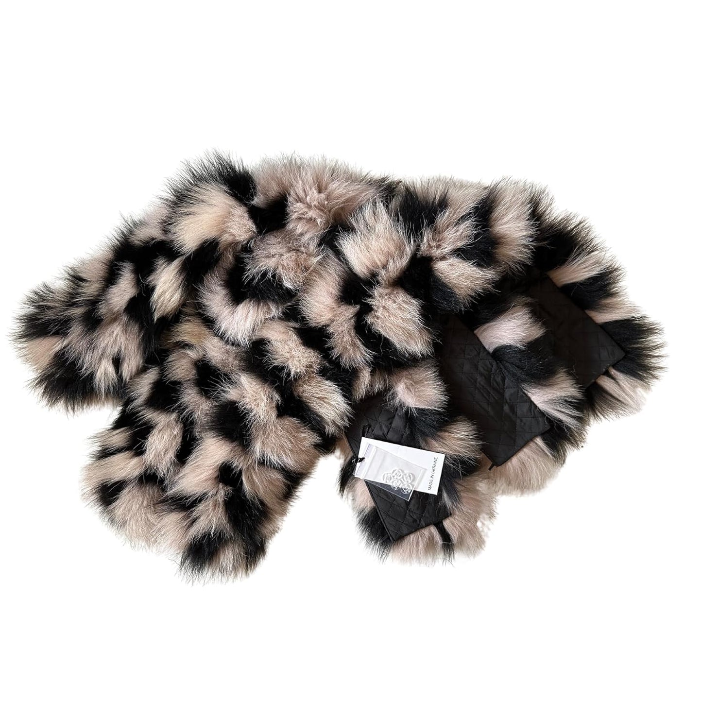 Fluffy Collar Black Beige Fur Fox for winter coat parka hood 75 cm Mens and Womens - My Love Cape