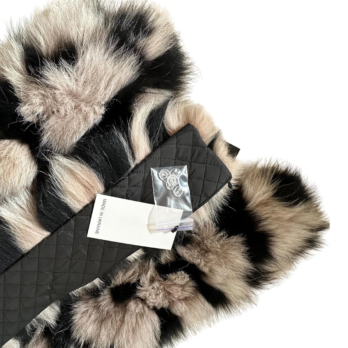 Fluffy Collar Black Beige Fur Fox for winter coat parka hood 75 cm Mens and Womens - My Love Cape