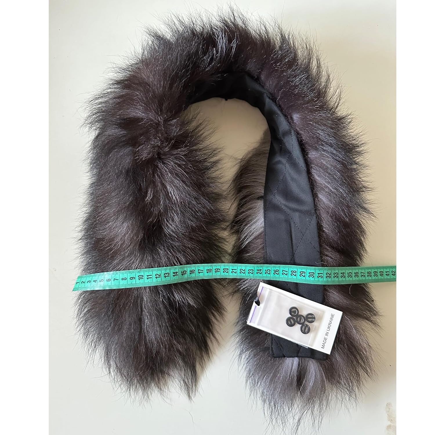 Fluffy Collar Grey Silver Fur Fox for winter coat parka hood 75 cm Mens and Womens - My Love Cape