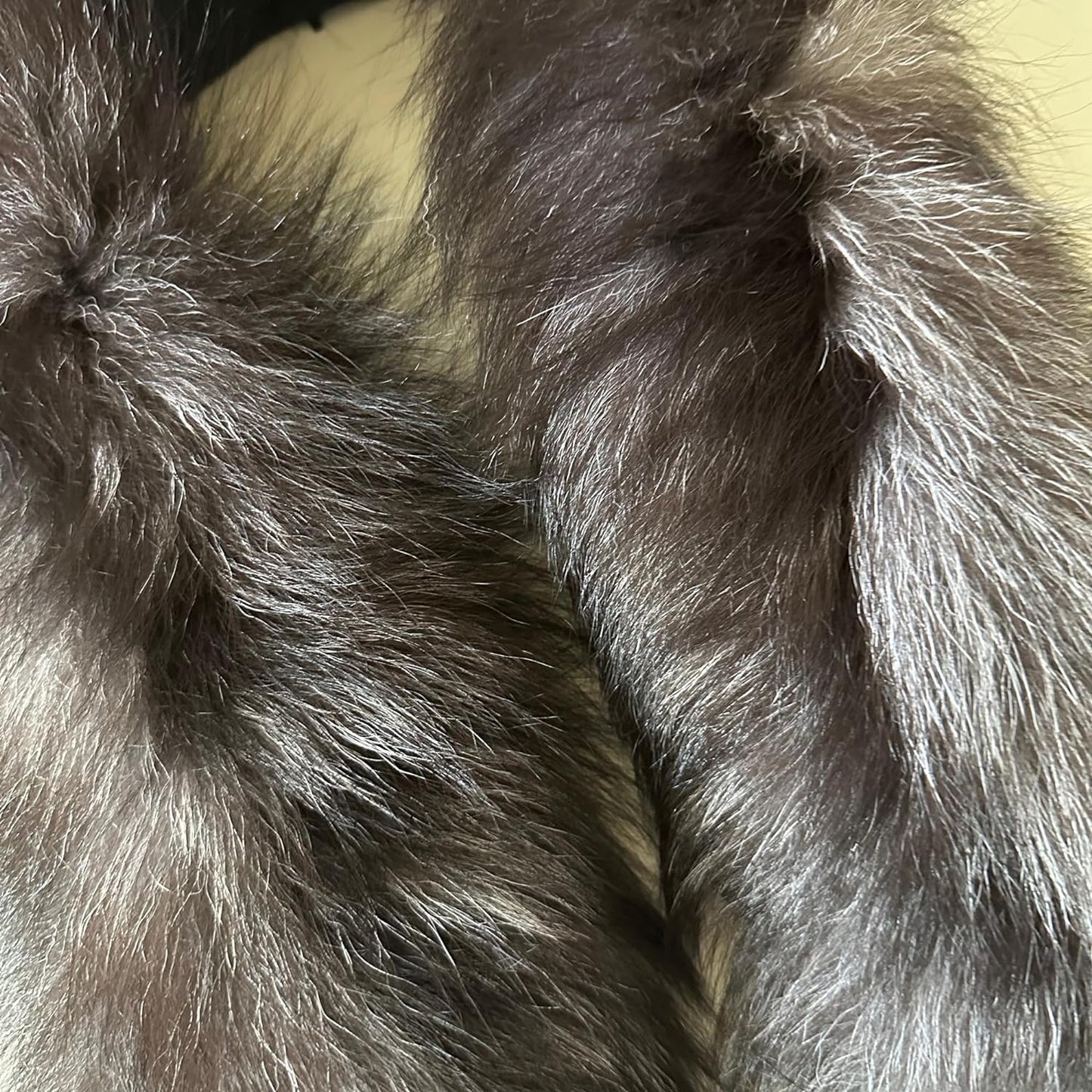 Fluffy Collar Grey Silver Fur Fox for winter coat parka hood 75 cm Mens and Womens - My Love Cape