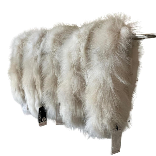 Fluffy Collar Off White Fur Fox for winter coat parka hood 75 cm Mens and Womens - My Love Cape