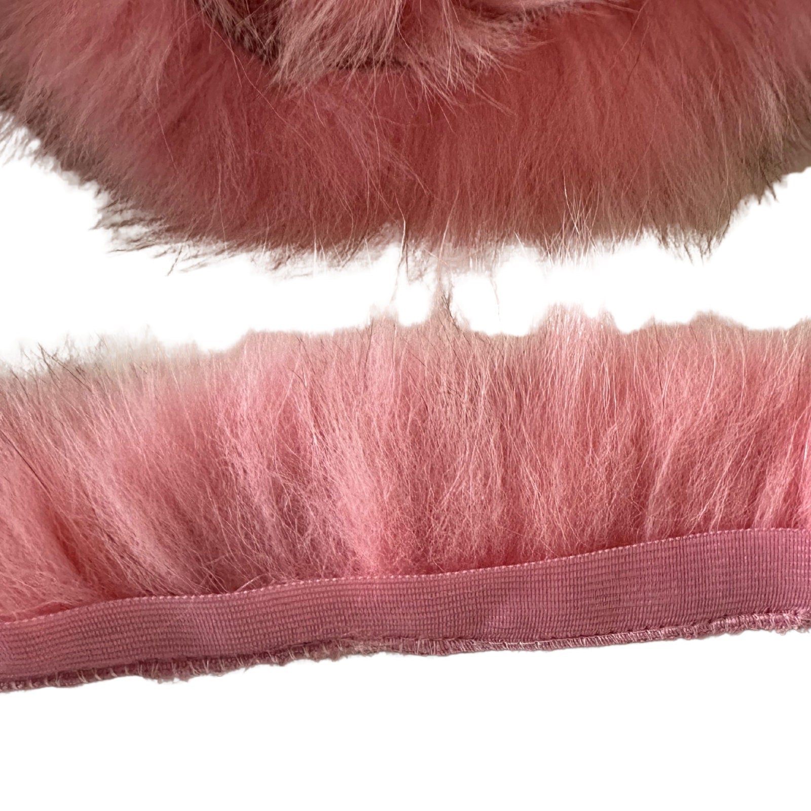 Fluffy Pink Fur Fox Trimming on Ribbon Trim for Costume, Decoration & Crafts - 1 meter (39.37 inches) - My Love Cape