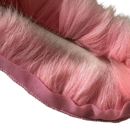 Fluffy Pink Fur Fox Trimming on Ribbon Trim for Costume, Decoration & Crafts - 1 meter (39.37 inches) - My Love Cape