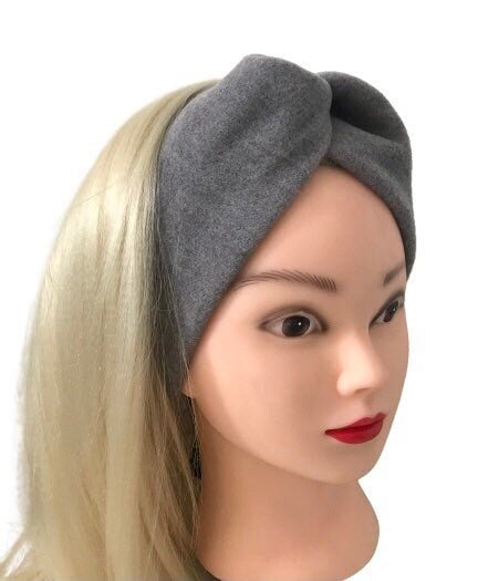 Grey cashmere headband, winter headband, cashmere turban for women's - My Love Cape