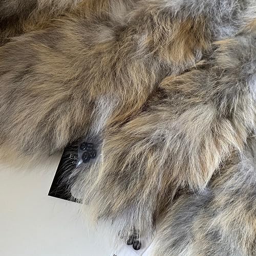 Grey Men Collar Fur fox for coat parka hood 75 cm (Grey) - My Love Cape