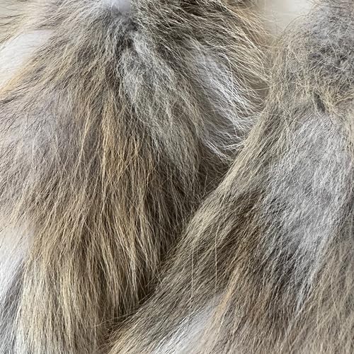 Grey Men Collar Fur fox for coat parka hood 75 cm (Grey) - My Love Cape