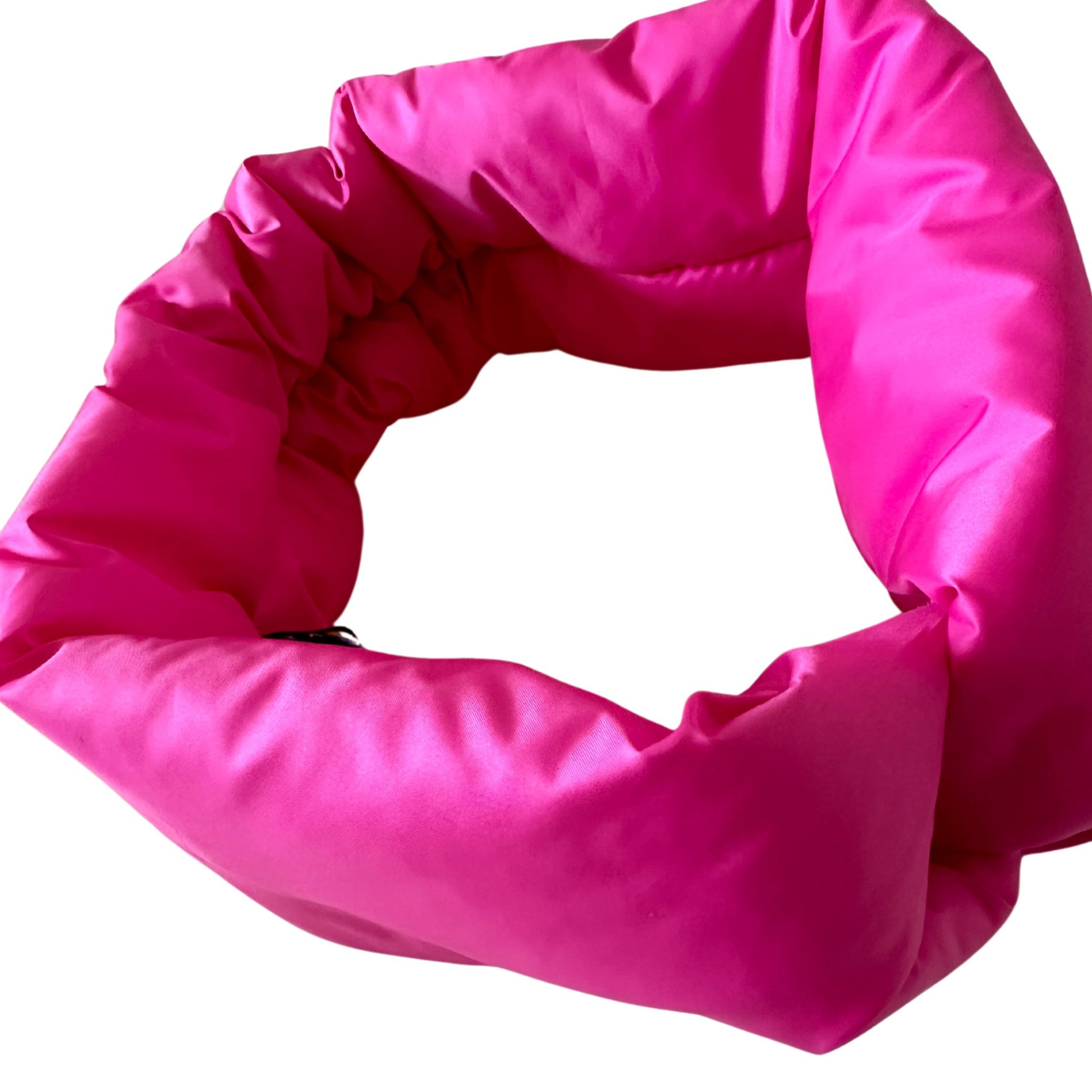 Hot Pink Puffer Headband Winter Turban Hair Band Accessories Warm Head Wraps for Women's - My Love Cape