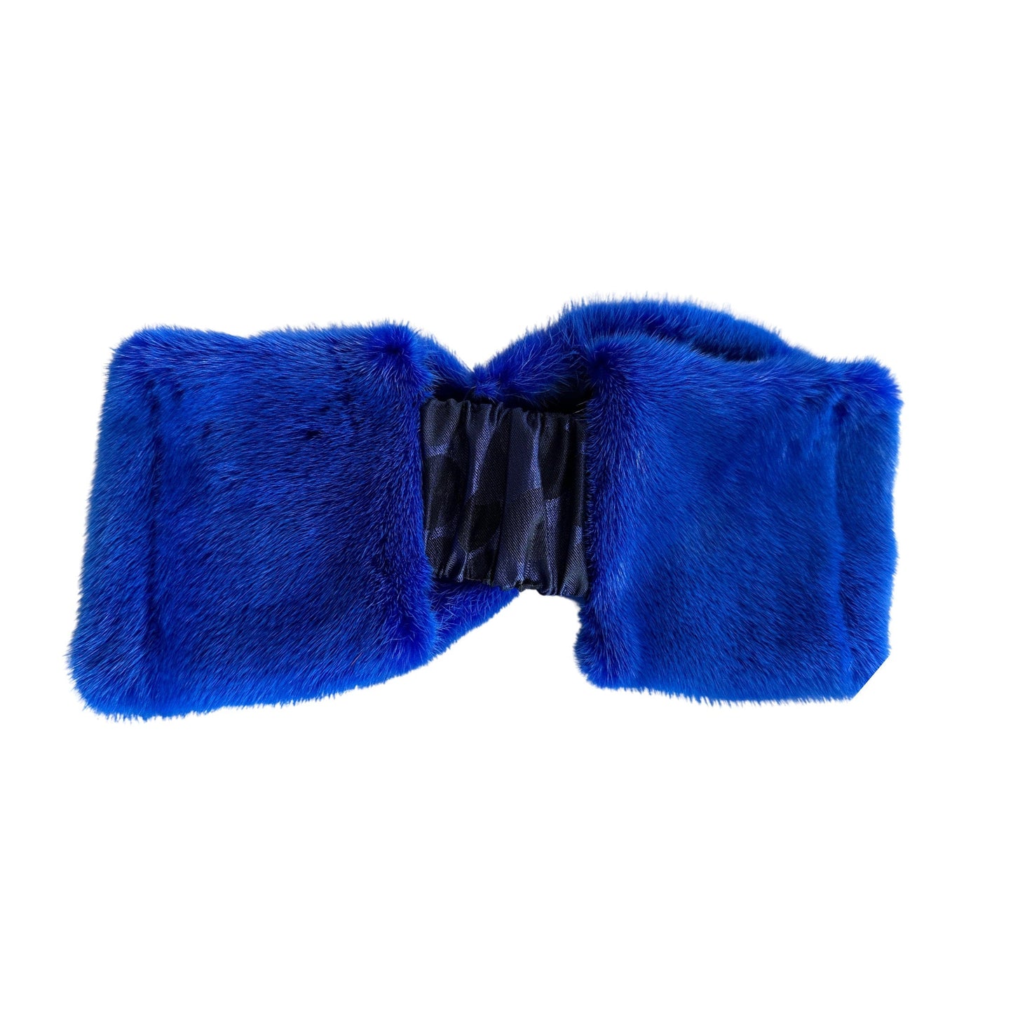 Royal Blue Natural Fur Mink Headband, Winter Fur Headband, Fur Turban for Women,  Real Fur Headband