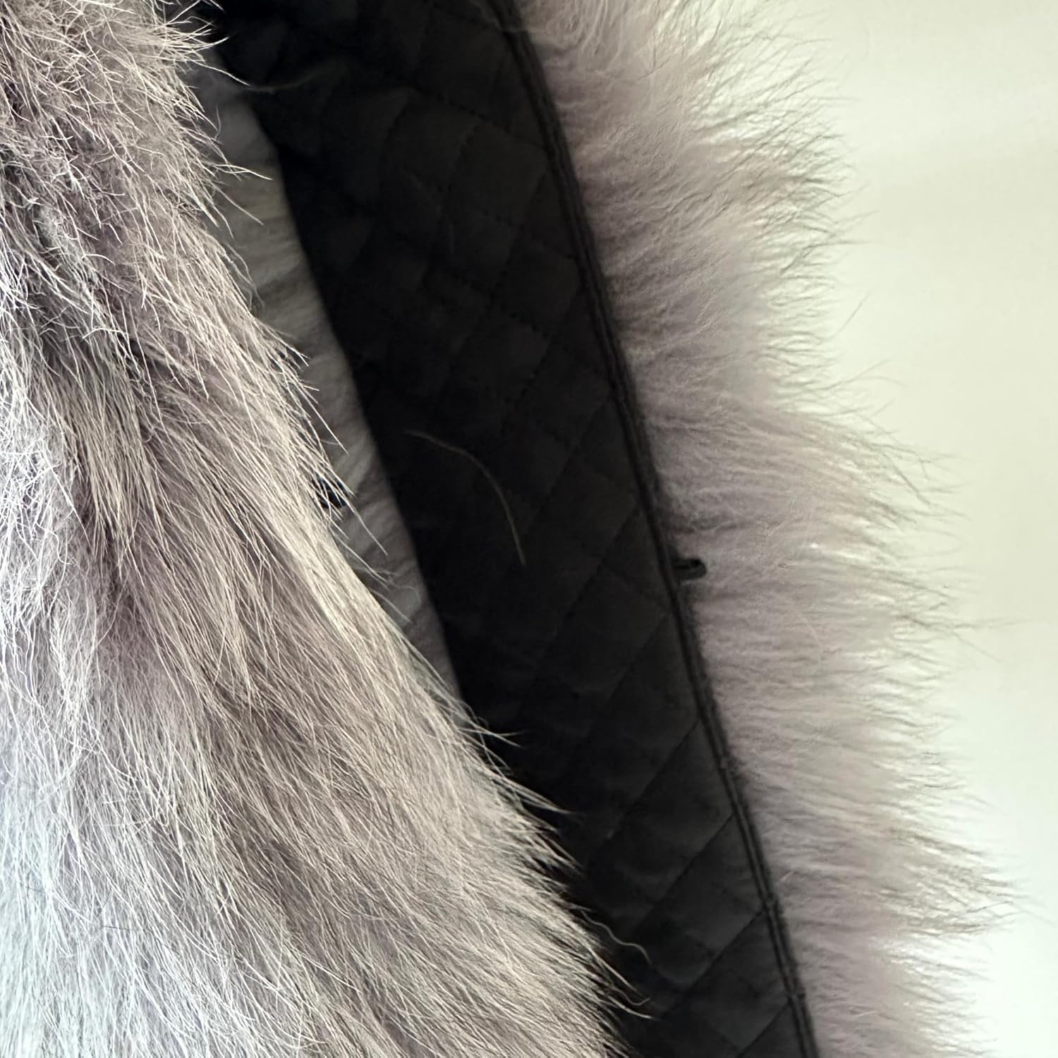 Men Grey Collar Fur fox for winter coat parka hood - My Love Cape