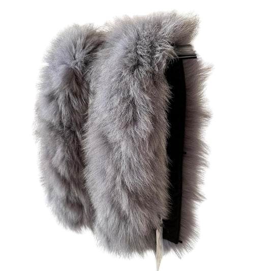 Men Grey Collar Fur fox for winter coat parka hood - My Love Cape