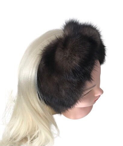 Natural fur mink headband, winter fur headband, fur turban for women's - My Love Cape