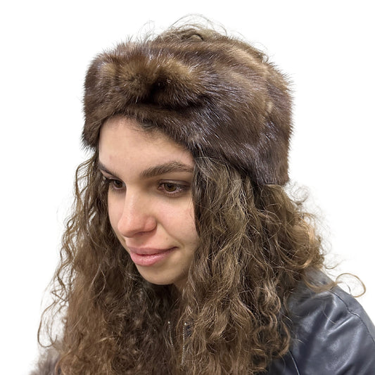 Natural fur mink headband, winter fur headband, fur turban for women's - My Love Cape