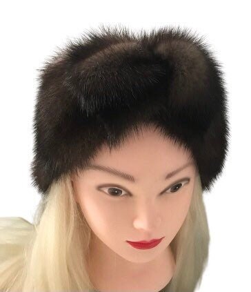 Natural fur mink headband, winter fur headband, fur turban for women's - My Love Cape