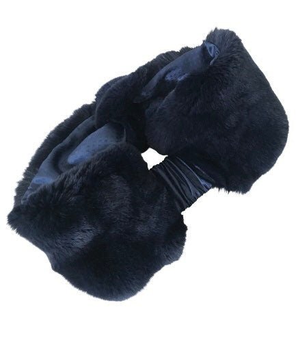 Natural fur rex rabbit headband, winter fur headband, fur turban for women's, Stand with Ukraine - My Love Cape