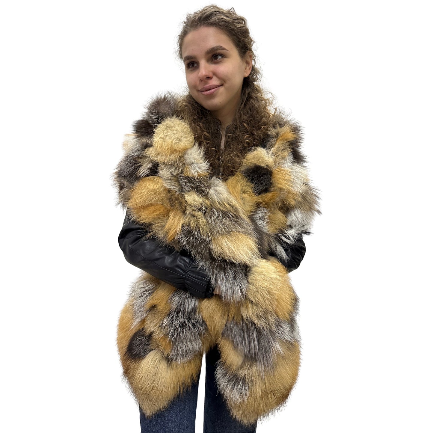 Natural Fur Scarf with Pockets and Genuine Leather Belt Stylish Winter Accessory - My Love Cape