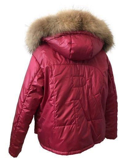 Puffer Women Cherry Quilted Coat Trim raccoon Fur - My Love Cape