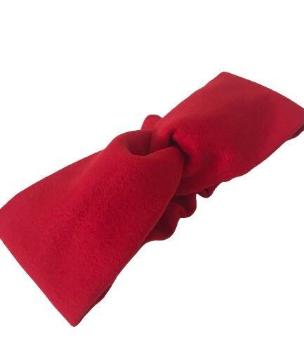 Red headband Woolen blend turban for women's - My Love Cape