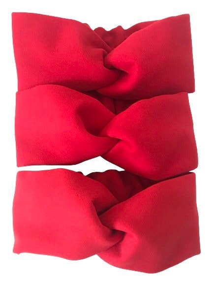 Red headband Woolen blend turban for women's - My Love Cape