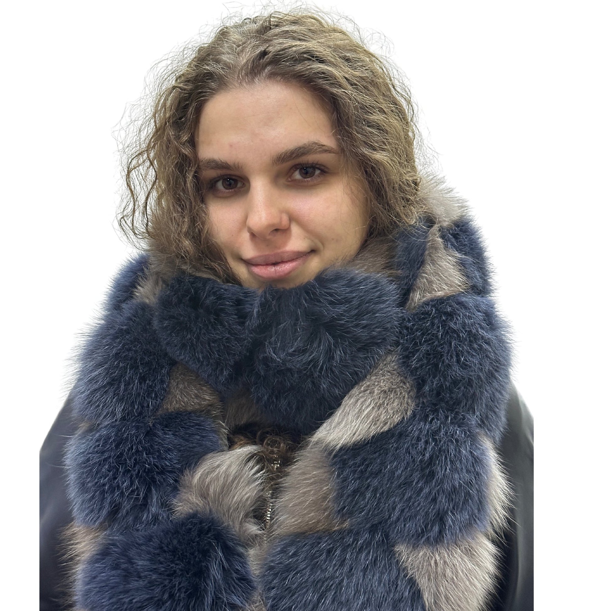 Scarf made of natural fox fur, lined fox fur scarf - My Love Cape